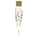 Chandelier Avenue Lighting HF1904-25-GL-BB-C The Original Glacier 25-Light 28"W Multi-Light Chandelier in Brushed Brass/Clear Crystals Avenue Lighting