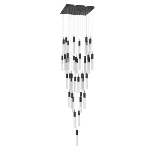 Chandelier Avenue Lighting HF1903-41-GL-BK-C The Original Glacier 41-Light 36"W Multi-Light Chandelier in Black/Clear Crystals Avenue Lighting