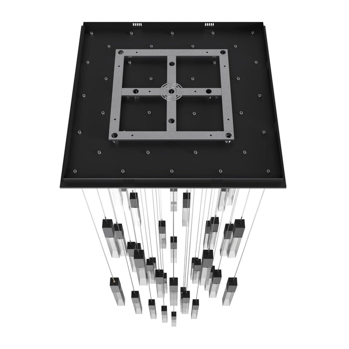 Chandelier Avenue Lighting HF1903-41-GL-BK-C The Original Glacier 41-Light 36"W Multi-Light Chandelier in Black/Clear Crystals Avenue Lighting