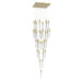 Chandelier Avenue Lighting HF1903-41-GL-BB The Original Glacier 41-Light 36"W Multi-Light Chandelier in Brushed Brass/Bubbled Crystals Avenue Lighting