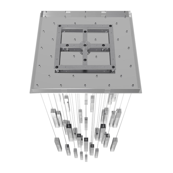Chandelier Avenue Lighting HF1903-41-GL-CH The Original Glacier 41-Light 36"W Multi-Light Chandelier in Polished Chrome/Bubbled Crystals Avenue Lighting
