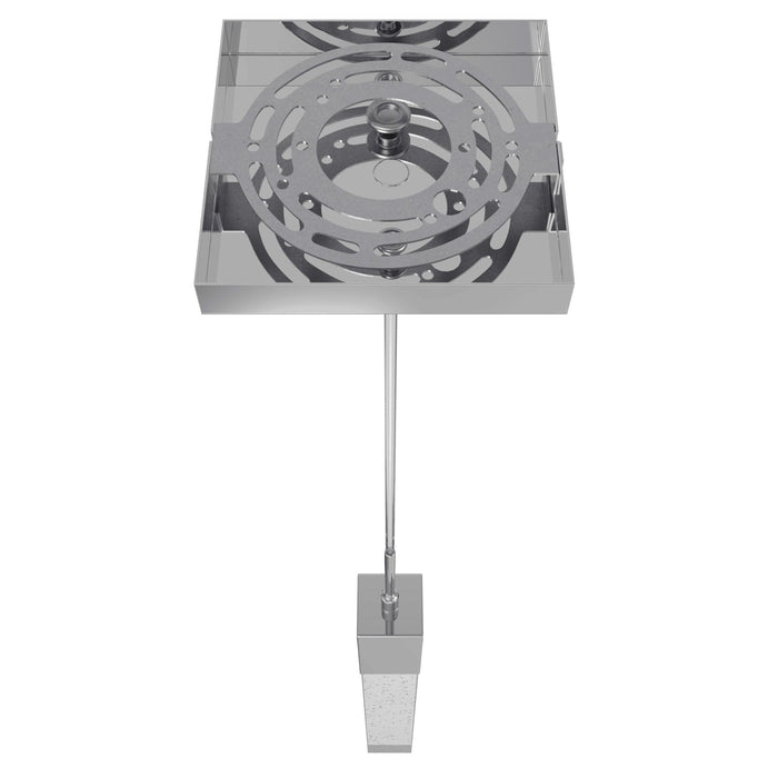 Pendant Light Avenue Lighting HF1901-1-GL-CH The Original Glacier 1-Light 2"W LED Mini Pendant in Polished Chrome/Bubbled Crystal Avenue Lighting