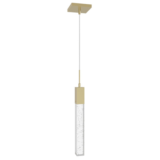 Pendant Light Avenue Lighting HF1901-1-GL-BB The Original Glacier 1-Light 2"W LED Mini Pendant in Brushed Brass/Bubbled Crystal Avenue Lighting