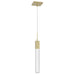 Pendant Light Avenue Lighting HF1901-1-GL-BB The Original Glacier 1-Light 2"W LED Mini Pendant in Brushed Brass/Bubbled Crystal Avenue Lighting