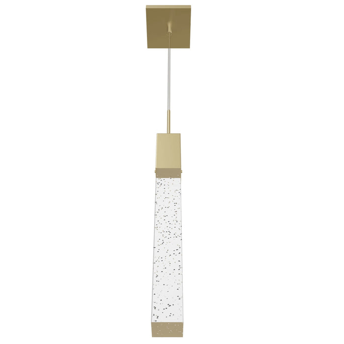 Pendant Light Avenue Lighting HF1901-1-GL-BB The Original Glacier 1-Light 2"W LED Mini Pendant in Brushed Brass/Bubbled Crystal Avenue Lighting