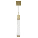 Pendant Light Avenue Lighting HF1901-1-GL-BB The Original Glacier 1-Light 2"W LED Mini Pendant in Brushed Brass/Bubbled Crystal Avenue Lighting