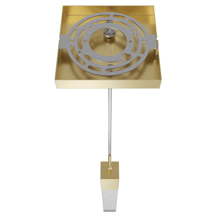 Pendant Light Avenue Lighting HF1901-1-GL-BB The Original Glacier 1-Light 2"W LED Mini Pendant in Brushed Brass/Bubbled Crystal Avenue Lighting