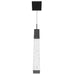 Pendant Light Avenue Lighting HF1901-1-GL-BK The Original Glacier 1-Light 2"W LED Mini Pendant in Black/Bubbled Crystal Avenue Lighting