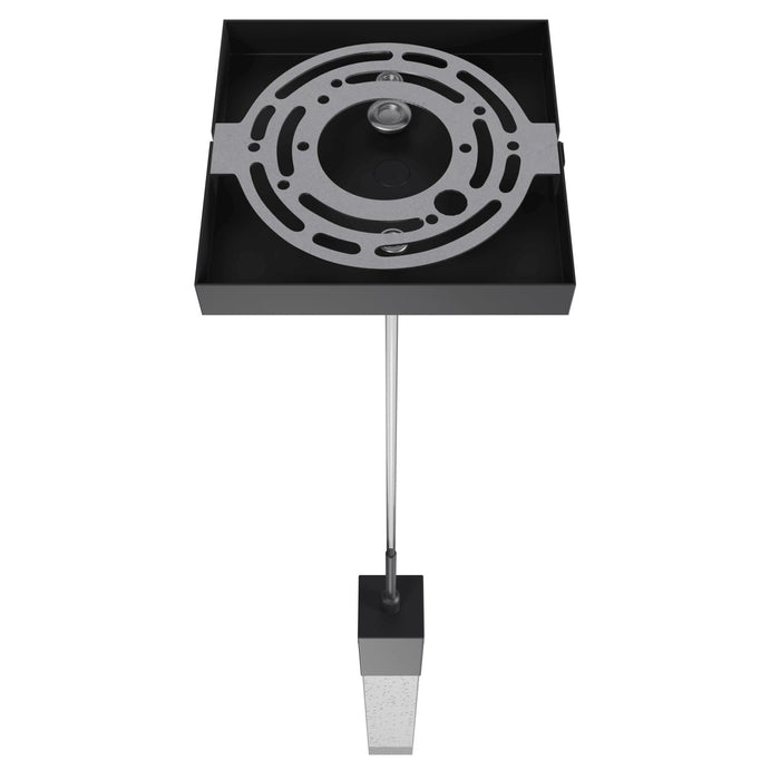 Pendant Light Avenue Lighting HF1901-1-GL-BK The Original Glacier 1-Light 2"W LED Mini Pendant in Black/Bubbled Crystal Avenue Lighting