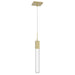Pendant Light Avenue Lighting HF1901-1-GL-BB-C The Original Glacier 1-Light 2"W LED Mini Pendant in Brushed Brass/Clear Crystal Avenue Lighting