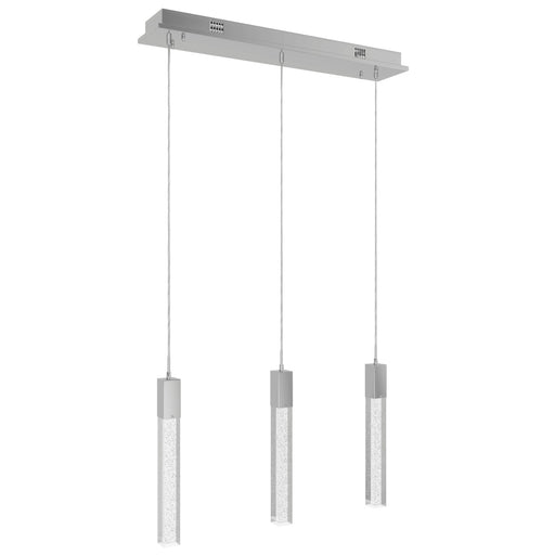 Multi-Light Pendant Avenue Lighting HF1900-3-GL-CH The Original Glacier 3-Light 37"W LED Pendant in Polished Chrome/Bubbled Crystals Avenue Lighting