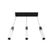 Multi-Light Pendant Avenue Lighting HF1900-3-GL-BK-C The Original Glacier 3-Light 37"W Linear LED Pendant in Black/Clear Crystals Avenue Lighting