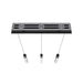 Multi-Light Pendant Avenue Lighting HF1900-3-GL-BK-C The Original Glacier 3-Light 37"W Linear LED Pendant in Black/Clear Crystals Avenue Lighting