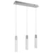 Multi-Light Pendant Avenue Lighting HF1900-3-GL-CH-C The Original Glacier 3-Light 37"W LED Pendant in Polished Chrome/Clear Crystals Avenue Lighting
