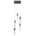 Multi-Light Pendant Avenue Lighting HF1900-5-GL-BK The Original Glacier 5-Light 12"W LED Pendant in Black/Bubbled Crystals Avenue Lighting
