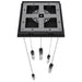 Multi-Light Pendant Avenue Lighting HF1900-5-GL-BK The Original Glacier 5-Light 12"W LED Pendant in Black/Bubbled Crystals Avenue Lighting
