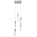 Multi-Light Pendant Avenue Lighting HF1900-5-GL-CH-C The Original Glacier 5-Light 12"W LED Pendant in Polished Chrome Avenue Lighting