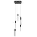 Multi-Light Pendant Avenue Lighting HF1900-5-GL-BK-C The Original Glacier 5-Light 12"W LED Pendant in Black/Clear Crystals Avenue Lighting