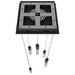 Multi-Light Pendant Avenue Lighting HF1900-5-GL-BK-C The Original Glacier 5-Light 12"W LED Pendant in Black/Clear Crystals Avenue Lighting