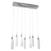 Multi-Light Pendant Avenue Lighting HF1900-7-GL-CH The Original Glacier 7-Light 47"W LED Pendant in Polished Chrome/Bubbled Crystals Avenue Lighting