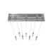Multi-Light Pendant Avenue Lighting HF1900-7-GL-CH The Original Glacier 7-Light 47"W LED Pendant in Polished Chrome/Bubbled Crystals Avenue Lighting