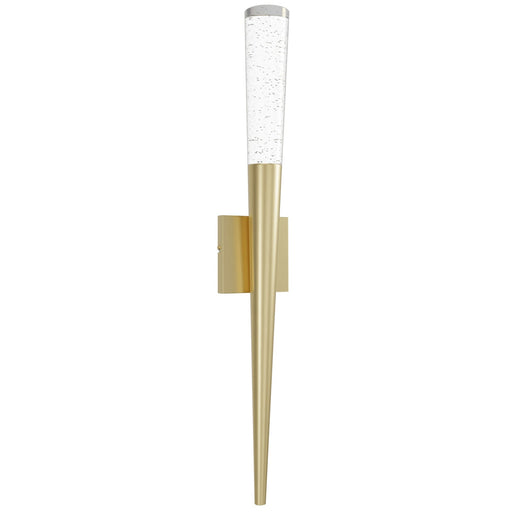 Wall Sconce Avenue Lighting HF3039-BB The Original Glacier 25"H Cone Shaped LED Wall Sconce in Brushed Brass/Bubbled Crystal Avenue Lighting
