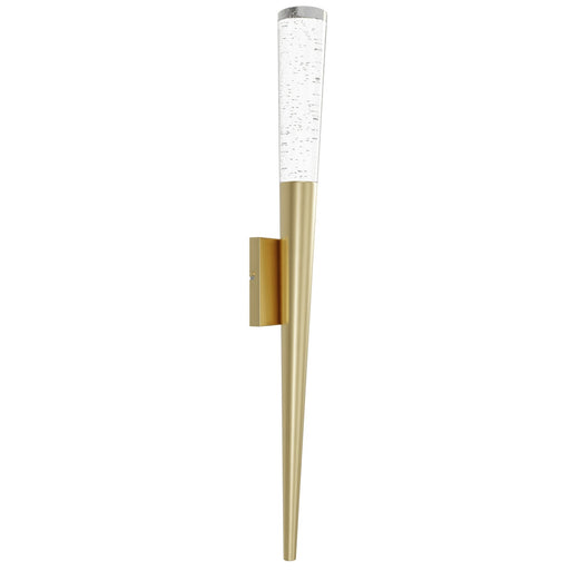 Wall Sconce Avenue Lighting HF3039-BB The Original Glacier 25"H Cone Shaped LED Wall Sconce in Brushed Brass/Bubbled Crystal Avenue Lighting