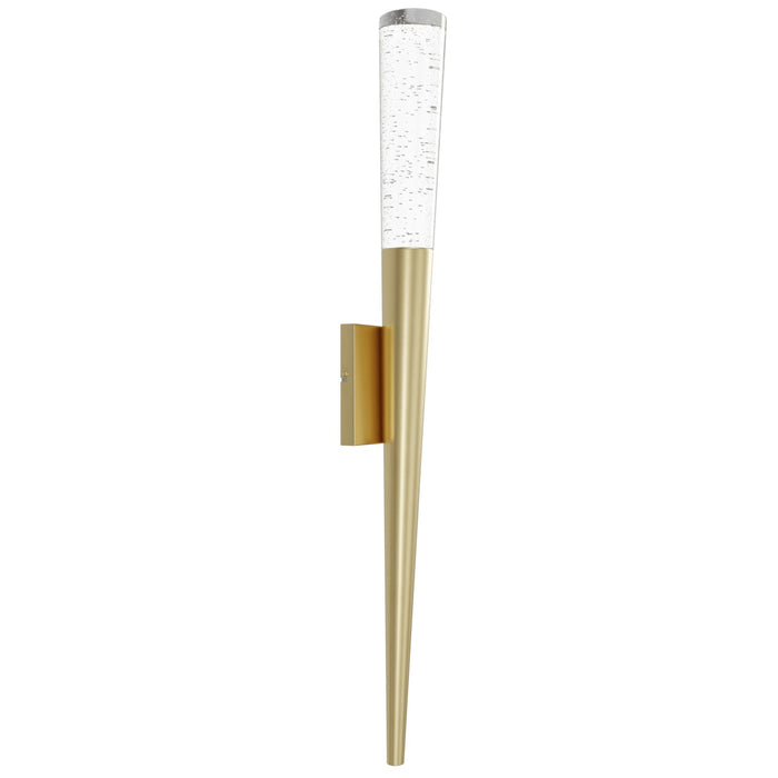 Wall Sconce Avenue Lighting HF3039-BB The Original Glacier 25"H Cone Shaped LED Wall Sconce in Brushed Brass/Bubbled Crystal Avenue Lighting