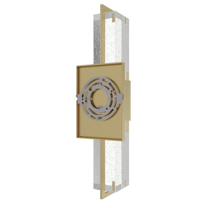 Wall Sconce Avenue Lighting HF3012-BB The Original Glacier 39"H LED Wall Sconce in Brushed Brass/Bubbled Crystal Avenue Lighting