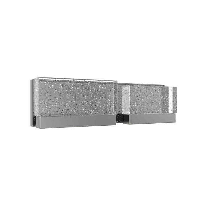 Vanity Light Avenue Lighting HF3002-PN The Original Glacier 2-Panel 18"W LED Bath Light in Polished Nickel/Bubbled Crystals Avenue Lighting