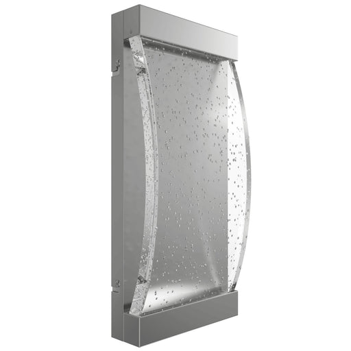 Wall Sconce Avenue Lighting HF3016-PN The Original Glacier 15"H Curved LED Wall Sconce in Polished Nickel/Bubbled Crystal Avenue Lighting
