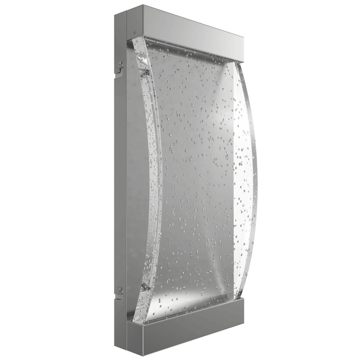 Wall Sconce Avenue Lighting HF3016-PN The Original Glacier 15"H Curved LED Wall Sconce in Polished Nickel/Bubbled Crystal Avenue Lighting