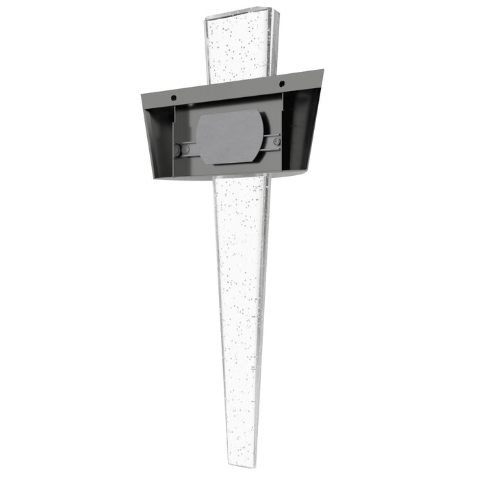 Wall Sconce Avenue Lighting HF3007-PN The Original Glacier 24"H Curved Frame LED Wall Sconce in Polished Nickel/Bubbled Crystal Avenue Lighting