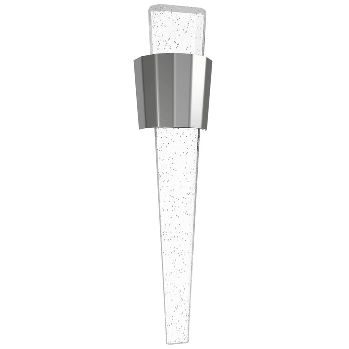 Wall Sconce Avenue Lighting HF3010-PN The Original Glacier Avenue 24" Angular Frame LED Wall Sconce in Polished Nickel/Bubbled Crystal Avenue Lighting