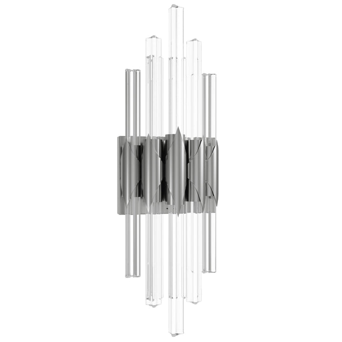 Wall Sconce Avenue Lighting HF3011-PN The Original Glacier 7-Light 22"H Crystal LED Wall Sconce in Polished Nickel Avenue Lighting