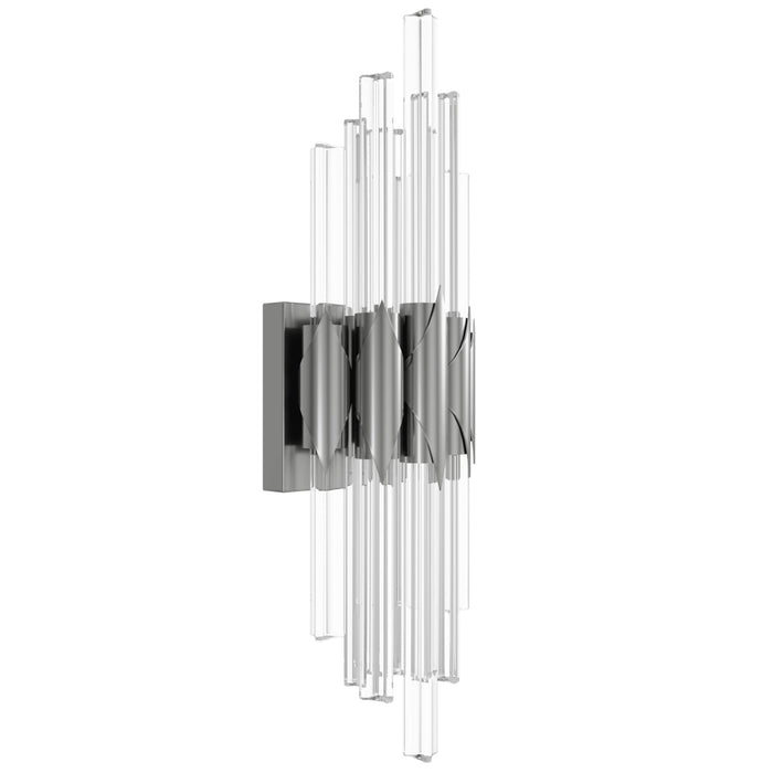 Wall Sconce Avenue Lighting HF3011-PN The Original Glacier 7-Light 22"H Crystal LED Wall Sconce in Polished Nickel Avenue Lighting