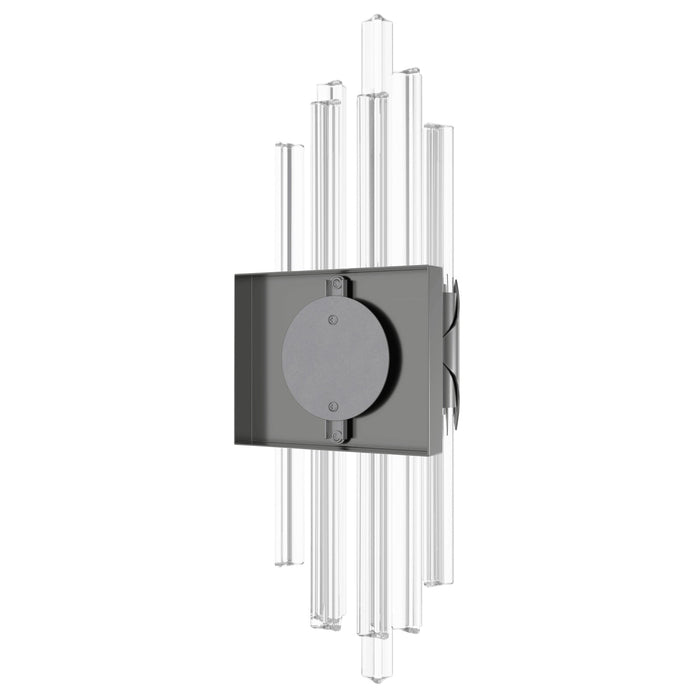 Wall Sconce Avenue Lighting HF3011-PN The Original Glacier 7-Light 22"H Crystal LED Wall Sconce in Polished Nickel Avenue Lighting