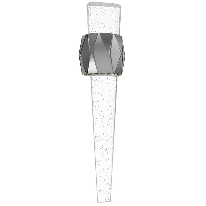 Wall Sconce Avenue Lighting HF3009-PN The Original Glacier 24"H Geometric Frame LED Wall Sconce in Polished Nickel/Bubble Crystal Avenue Lighting