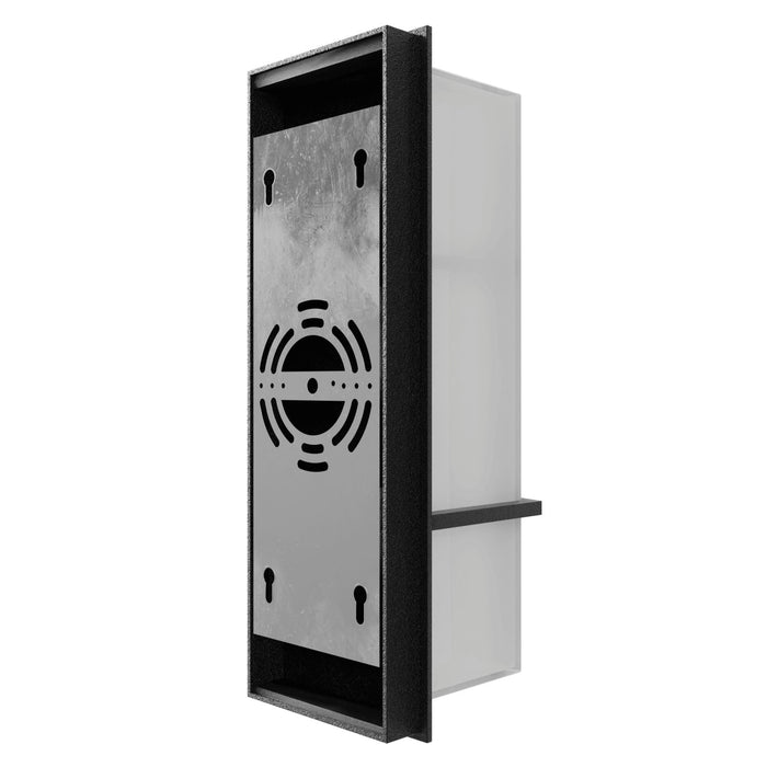 Outdoor Wall Light Avenue Lighting AV2618-BLK Avenue Outdoor 18"H Faux Wood Grain LED Wall Sconce in Black Avenue Lighting