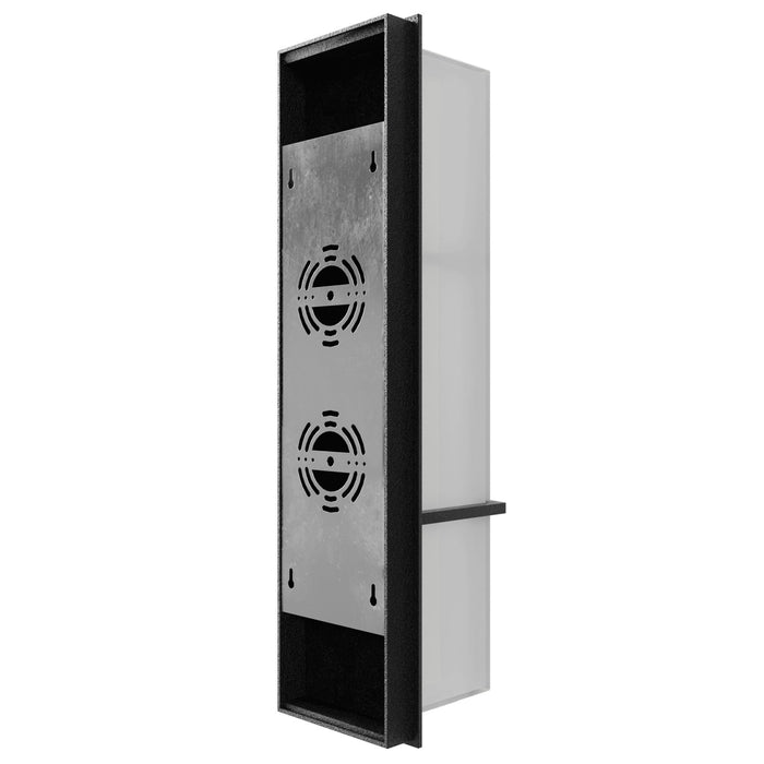 Outdoor Wall Light Avenue Lighting AV2624-BLK Avenue Outdoor 24"H Faux Wood Grain LED Wall Sconce in Black Avenue Lighting