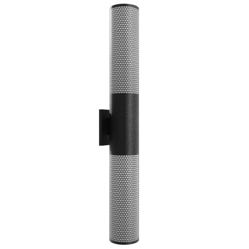 Outdoor Wall Light Avenue Lighting AV2736-BLK Avenue Outdoor 36"H Cylindrical LED Wall Sconce with Perforated Black Frame Avenue Lighting