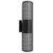 Outdoor Wall Light Avenue Lighting AV2818-BLK Avenue Outdoor 18" H Cylindrical LED Wall Sconce in Black with Perforated Grid Frame Avenue Lighting