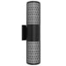 Outdoor Wall Light Avenue Lighting AV2818-BLK Avenue Outdoor 18" H Cylindrical LED Wall Sconce in Black with Perforated Grid Frame Avenue Lighting