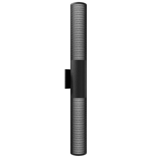 Outdoor Wall Light Avenue Lighting AV2836-BLK Avenue Outdoor 36" H Cylindrical LED Wall Sconce in Black with Perforated Grid Frame Avenue Lighting