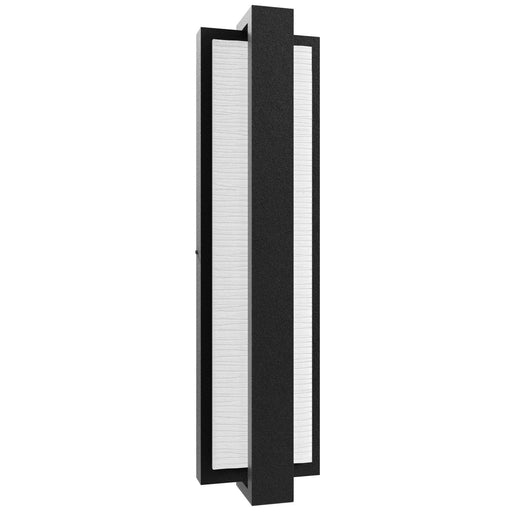 Outdoor Wall Light Avenue Lighting AV2918-BLK Avenue Outdoor 18"H White Textured Panel LED Wall Sconce in Black Avenue Lighting