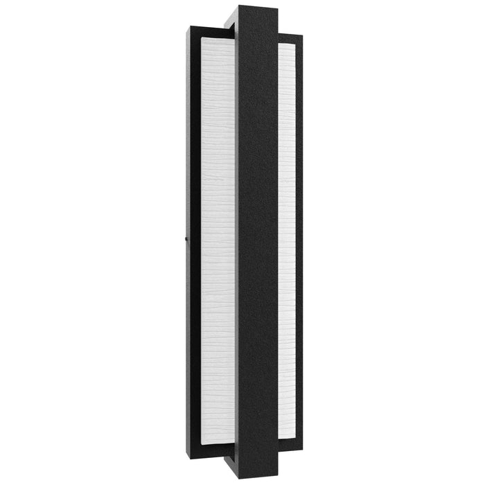 Outdoor Wall Light Avenue Lighting AV2918-BLK Avenue Outdoor 18"H White Textured Panel LED Wall Sconce in Black Avenue Lighting