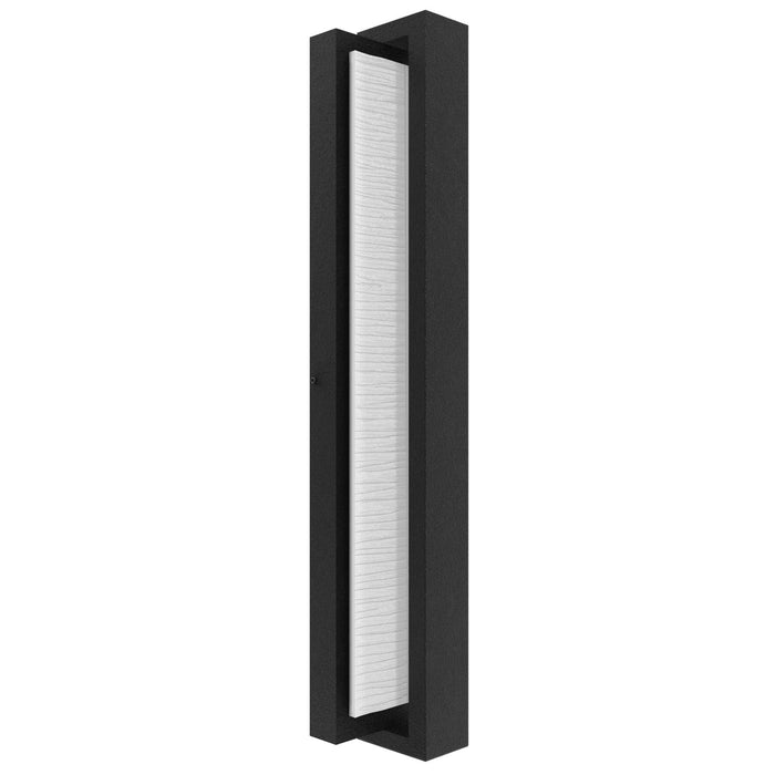 Outdoor Wall Light Avenue Lighting AV2918-BLK Avenue Outdoor 18"H White Textured Panel LED Wall Sconce in Black Avenue Lighting