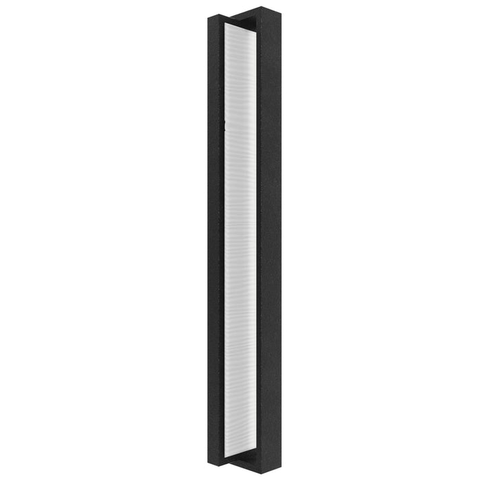 Outdoor Wall Light Avenue Lighting AV2924-BLK Avenue Outdoor 24"H White Textured Panel LED Wall Sconce in Black Avenue Lighting
