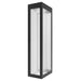 Outdoor Wall Light Avenue Lighting AV9902-BLK Avenue Outdoor 18"H 3000K LED Wall Sconce in Black/Ribbed Glass Avenue Lighting