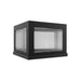 Outdoor Wall Light Avenue Lighting AV9904-BLK Avenue Outdoor 12"W 3000K LED Pillar Mount in Black/Ribbed Glass Avenue Lighting